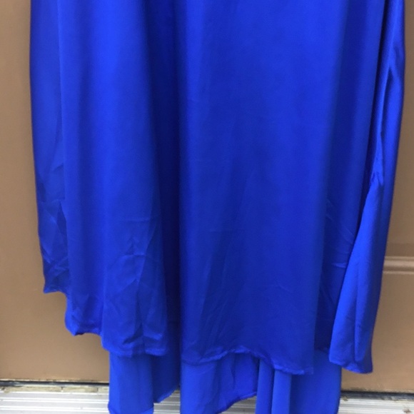 Xpluswear Plus Royal Blue Deep V Neck Maxi Dress - Picture 11 of 13